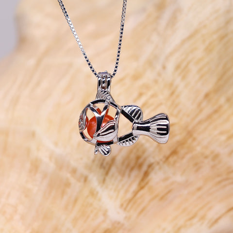 Swim Along Sterling Silver Clownfish Cage