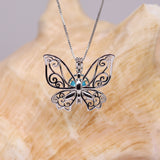 Great Wide Open Sterling Silver Butterfly Cage Pendant