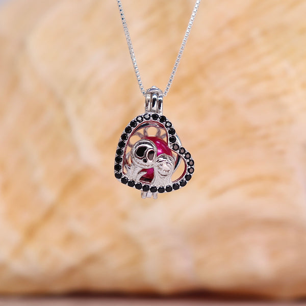 Eternally Yours Sterling Silver Cage Pendant