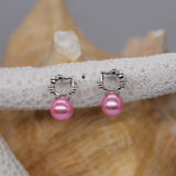 Here Kitty Kitty- Sterling Silver Earrings