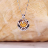 Over The Moon Sterling Silver Cage Pendant