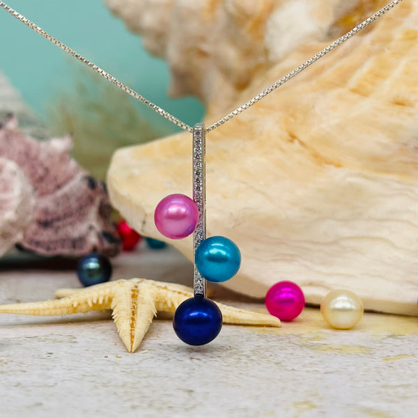 Threefold Sterling Silver 3 Pearl Pendant